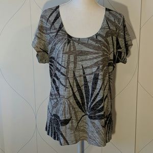 Floral Black & Gray Shirt